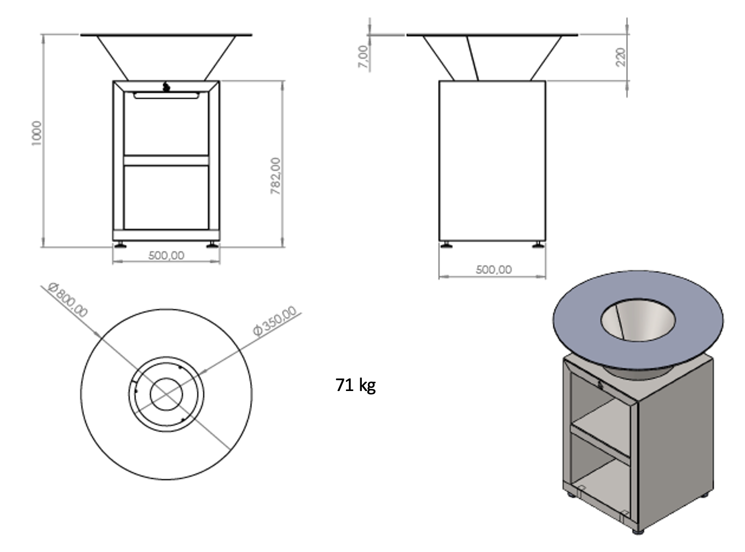 Plan Fabrication Brasero Plancha